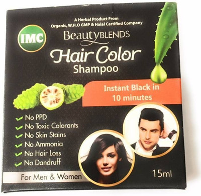 

IMC Hair Color Shampoo ( Instant Black in 10 Minutes ) ( Pack of 2 ) Hair Color(Black)