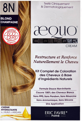 

Aequo bypurenaturals Hair Color Organic 8N Blonde Champagne French Import Dermat Kit Hair Color(Blonde Champagne)