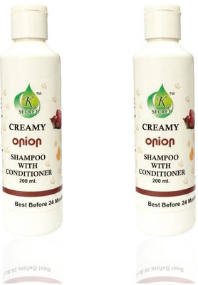 

K SECRET CREAMY ONION SHAMPOO WITH CONDITIONER (200ml) - PACK OF 2 Hair Oil(5 ml)