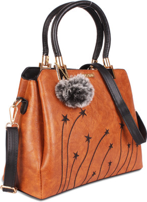 

Luvoksi Satchel(Tan, Black), Black;tan