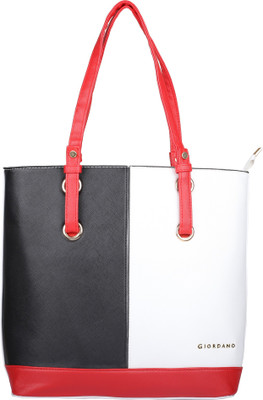 

Giordano Shoulder Bag(White, Black), Black;white