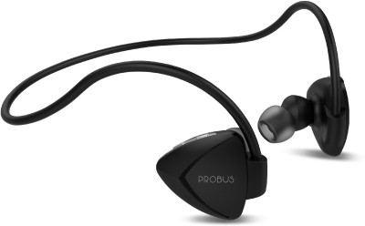 Probus PB1BL Wireless Sports Bluetooth Earphone Extra Bass Bluetooth Headset (Black, In the Ear)