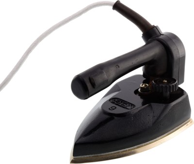 RETCO 6 Pounds Heavy Weight Iron (Approx 2.7 kg) Automatic Dry Iron (Brass Plate) 700 W Dry Iron(Black)