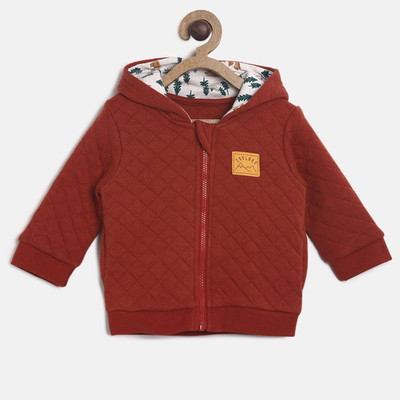 

Mini Klub Full Sleeve Self Design Baby Boy's Jacket, Brown