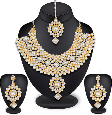 LUXOR Alloy Gold-plated Multicolor Jewellery Set(Pack of 1)