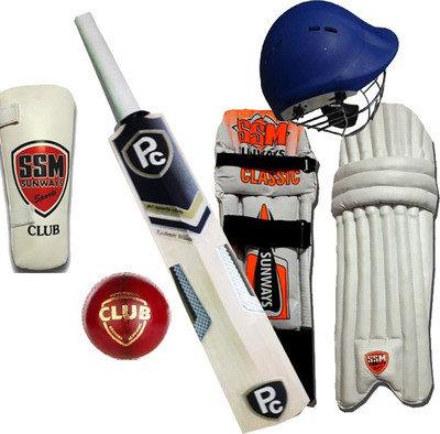 

PARADISE COLLECTION COMBO 2 [ BAT KW ,LEGGUARD,THIPAD,ELBOW, BALL ,HELMET ] Cricket Kit