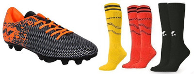 

Nivia Combo of Four - one Pair of 'Premier Carbonite' Football Shoes (Size-6) and Three Pair of Football Stockings (Color on availability)- Football Kit