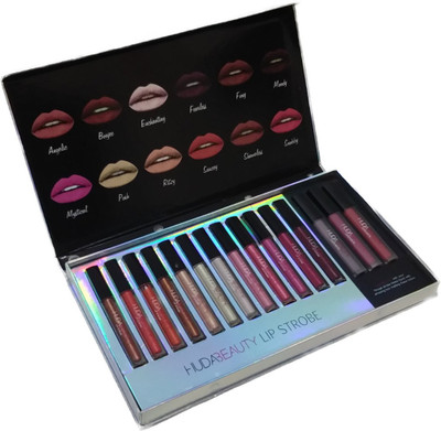 

Huda Beauty NEW EDITION OF 12 LIP STROBE & 3 lIQUID MATTE SET(multicolor)