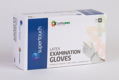 Supertouch sup001 Latex Examination Gloves(Pack of 100)