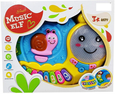 

Toyshine Snail Piano Musical Learning Toy with Lights & Animal Sounds. { BLUE}(Multicolor)