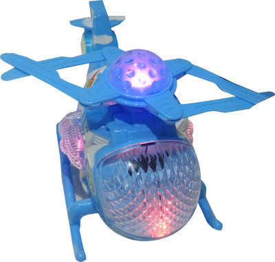 

lifestylesection Musical Force Helicopter Toy, Bump and Go Action, Lights and Music (multi color)(Multicolor)