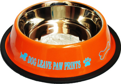 

Petshop7 Stylish - Regular Anti Skid Dog Food Bowl / Dog Bowl (900ML, Orange) (Medium) Round Stainless Steel Pet Bowl(900 ml Orange)