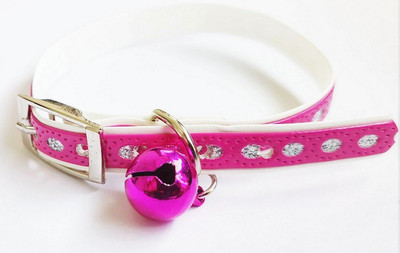 

101Lives Pink Glittering with bell Cat Everyday Collar(, Pink