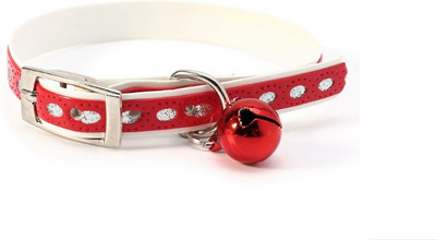 

101Lives Red Glittering with bell Cat Everyday Collar(, Red