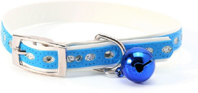 

101Lives Blue Glittering with bell Cat Everyday Collar(, Blue