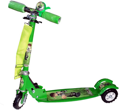 

Prokick 3 Wheel Height Adjustable Folding Scooter for Kids, Curved Platform - Green Manual Scooter(Green)