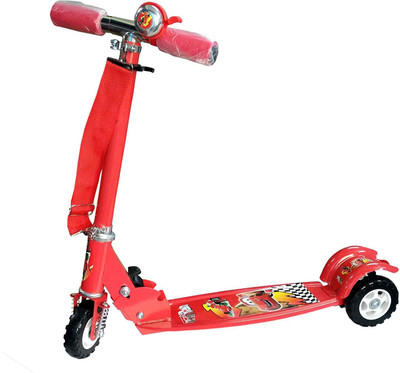 

Prokick 3 Wheel Height Adjustable Folding Scooter for Kids, Curved Platform - Red Manual Scooter(Red)