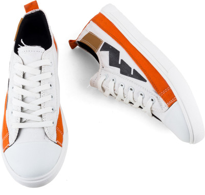 

Isole Casuals For Men(White, Orange
