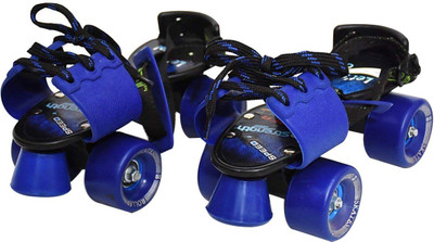 Jaspo Tenacity Adjustable Senior Roller Skates Suitable for Age Group 6 to 14 Years (blue) Quad Roller Skates - Size 1-6 UK(Blue) Flipkart