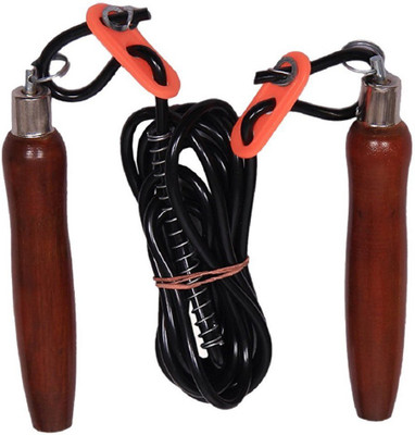 

SINDHU SPORTS SINDHU Wooden Body Skipping Rope (Black) Freestyle Skipping Rope(Multicolor, Pack of 1)