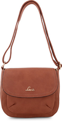 

Lavie Women Formal Brown Leatherette Sling Bag