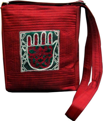 

Indha Craft Women Casual Red Polyester Sling Bag