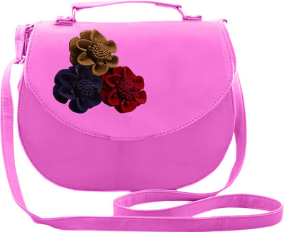 

BUY FOR CHANGE LLP Women Casual Pink PU Sling Bag