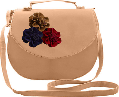 

BUY FOR CHANGE LLP Women Evening/Party Beige PU Sling Bag