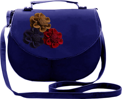 

BUY FOR CHANGE LLP Women Casual Blue PU Sling Bag