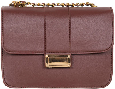 

ADISA Women Casual Brown PU Sling Bag