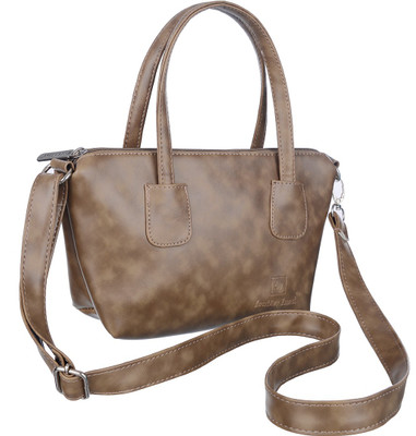 Leather Land Women Casual Khaki Leatherette Sling Bag