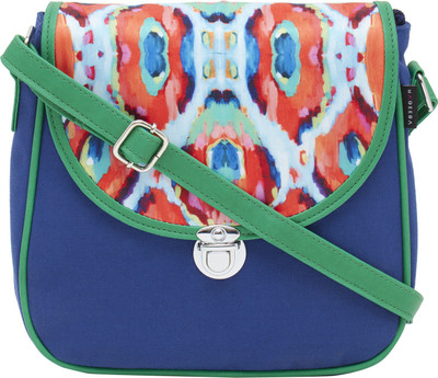 

Haqeeba Women Casual Blue Canvas Sling Bag