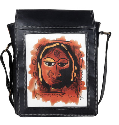 

Indha Craft Women Formal Black Leatherette Sling Bag