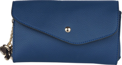 

Butterflies Women Casual Blue PU Sling Bag