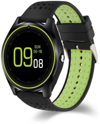 

UFIT V9 Sports Smart Watch Brand New Stlyish Wrist watch Sports Watch Smartwatch(Green Strap Free Size)