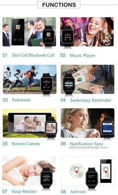 

FSF X6 SMART WATCH BLACK Smartwatch(Black Strap Free Size)