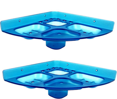 

RoyaL Indian Craft 5 in 1 Unbreakable Set of 2 Blue Color Soap Holder, Toothpaste Holder With Tumbler(Blue)