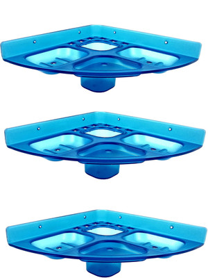 

DECZO 5 in 1 Unbreakable Set of 3 Blue Color Soap Holder, Toothpaste Holder With Tumbler(Blue)