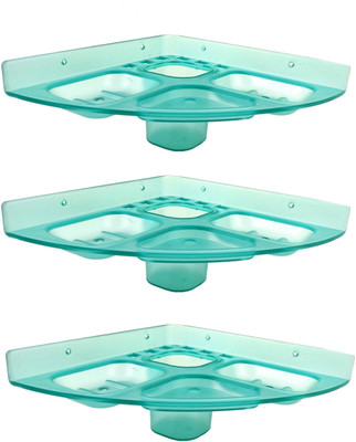 

DECZO 5 in 1 Unbreakable Set of 3 Green Color Soap Holder, Toothpaste Holder With Tumbler(Green)