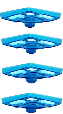 

DECZO 5 in 1 Unbreakable Set of 4 Blue Color Soap Holder, Toothpaste Holder With Tumbler(Blue)