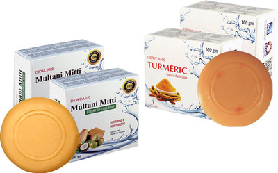 

Dewcare MULTANI + TURMERIC SOAPS (2+2 COMBO)(400 g, Pack of 4)