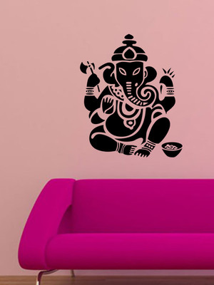 ALLURE 66 cm Ganesh ji Self Adhesive Sticker(Pack of 1)
