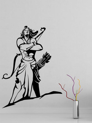 ALLURE 72 cm Lord Ram Self Adhesive Sticker(Pack of 1)