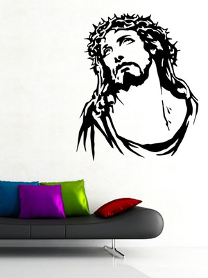 ALLURE 64 cm Jesus Christ_1 Self Adhesive Sticker(Pack of 1)