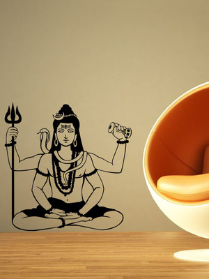 ALLURE 60 cm Lord Shiva Self Adhesive Sticker(Pack of 1)