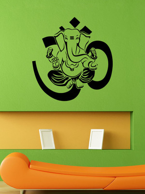 ALLURE 61 cm Ganesh ji Self Adhesive Sticker(Pack of 1)