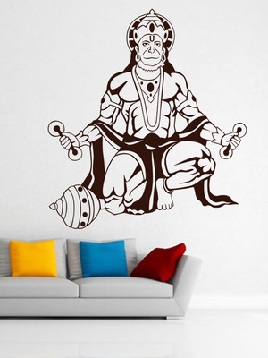 ALLURE 72 cm Hanuman Ji Self Adhesive Sticker(Pack of 1)
