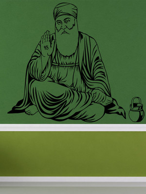 ALLURE 64 cm Guru Nanak Dev Ji Self Adhesive Sticker(Pack of 1)