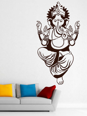 ALLURE 107 cm Lord Ganesh Self Adhesive Sticker(Pack of 1)
