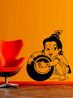 ALLURE 70 cm Little Krishna Self Adhesive Sticker(Pack of 1)